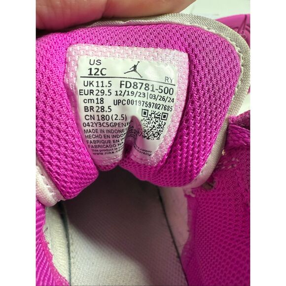 Air Jordan 1 Mid Shoes Size 12 GS Girls Nike FD8781-500 Basketball - Picture 11 of 14